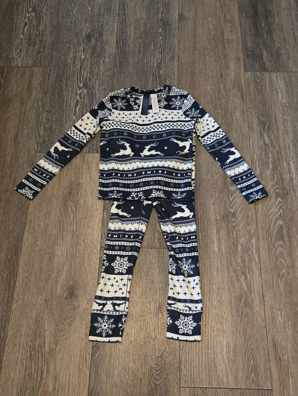 SKIMS Kids 3T Logo Plush Pointelle Kids Long Sleeve Pajama Set New w/ Tags!